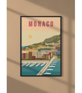 Affiche ville Monaco