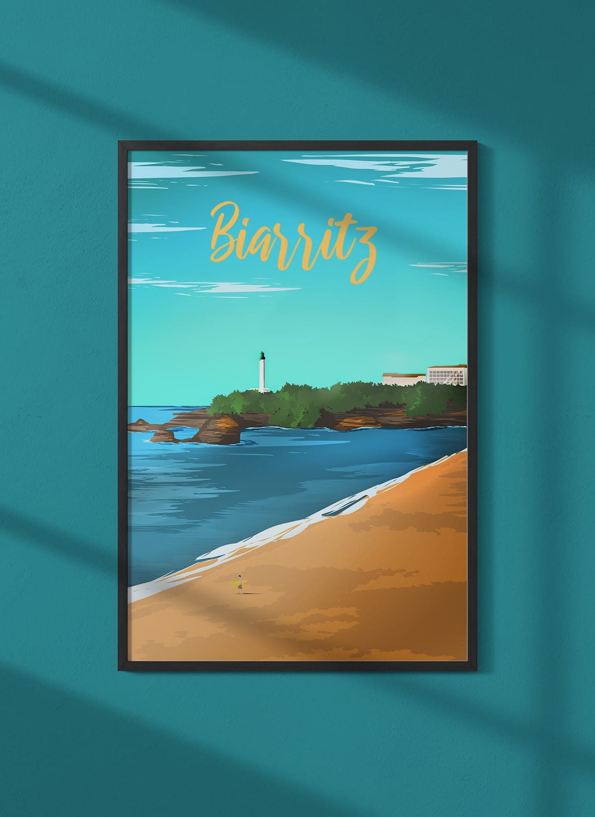 Affiche ville Biarritz