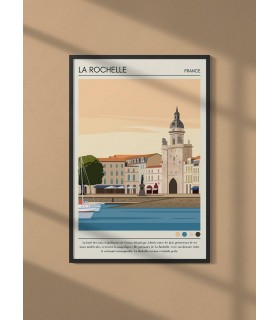 Affiche ville La Rochelle Vintage