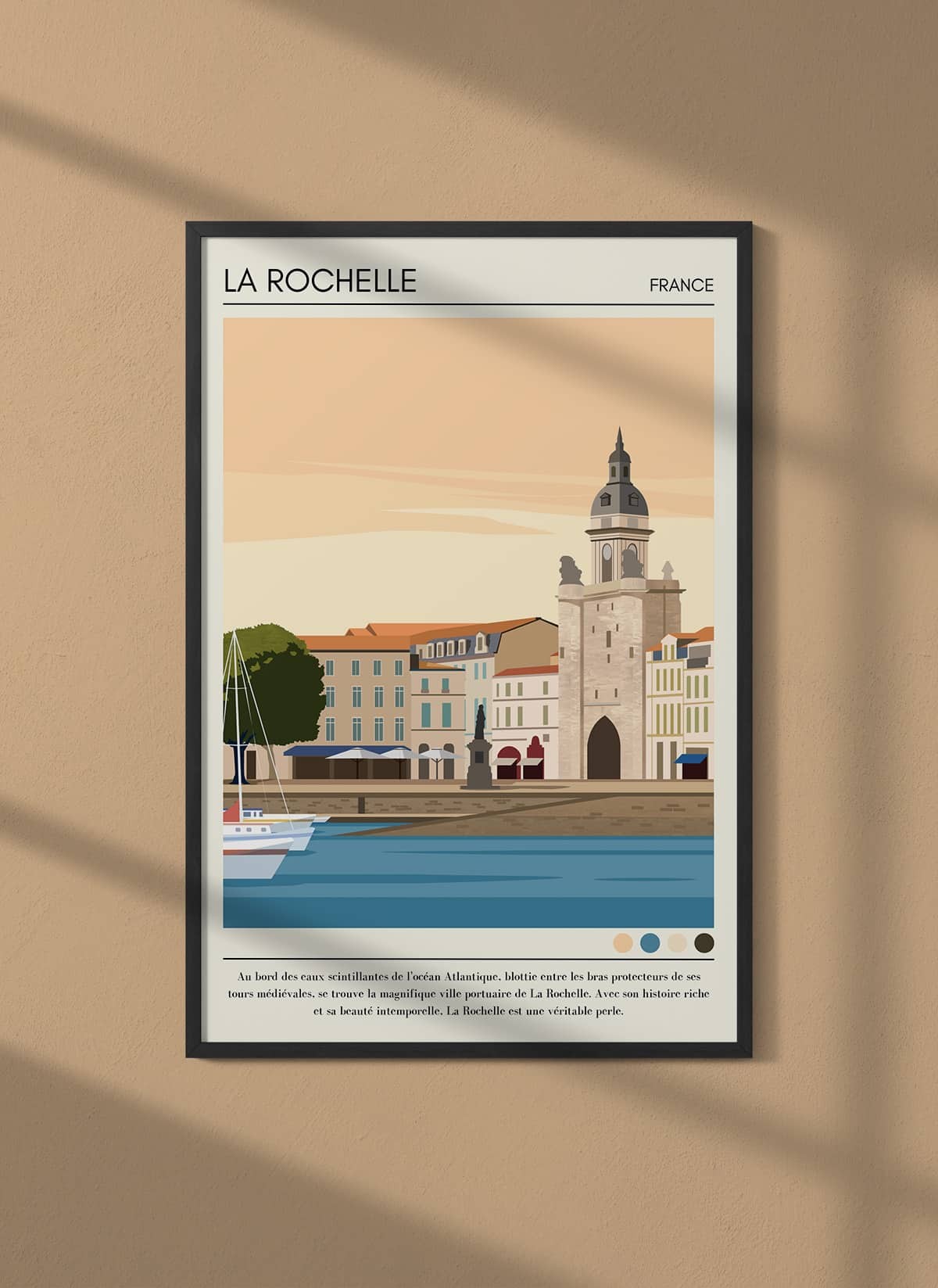 Affiche ville La Rochelle Vintage