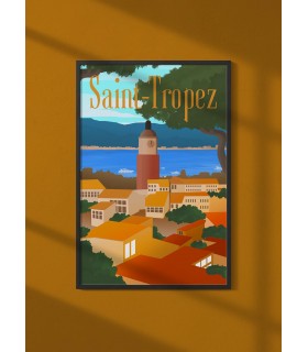 Affiche ville Saint-Tropez