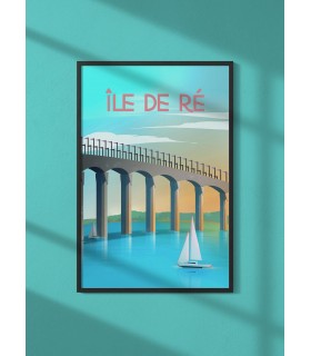 Affiche ville Île de Ré