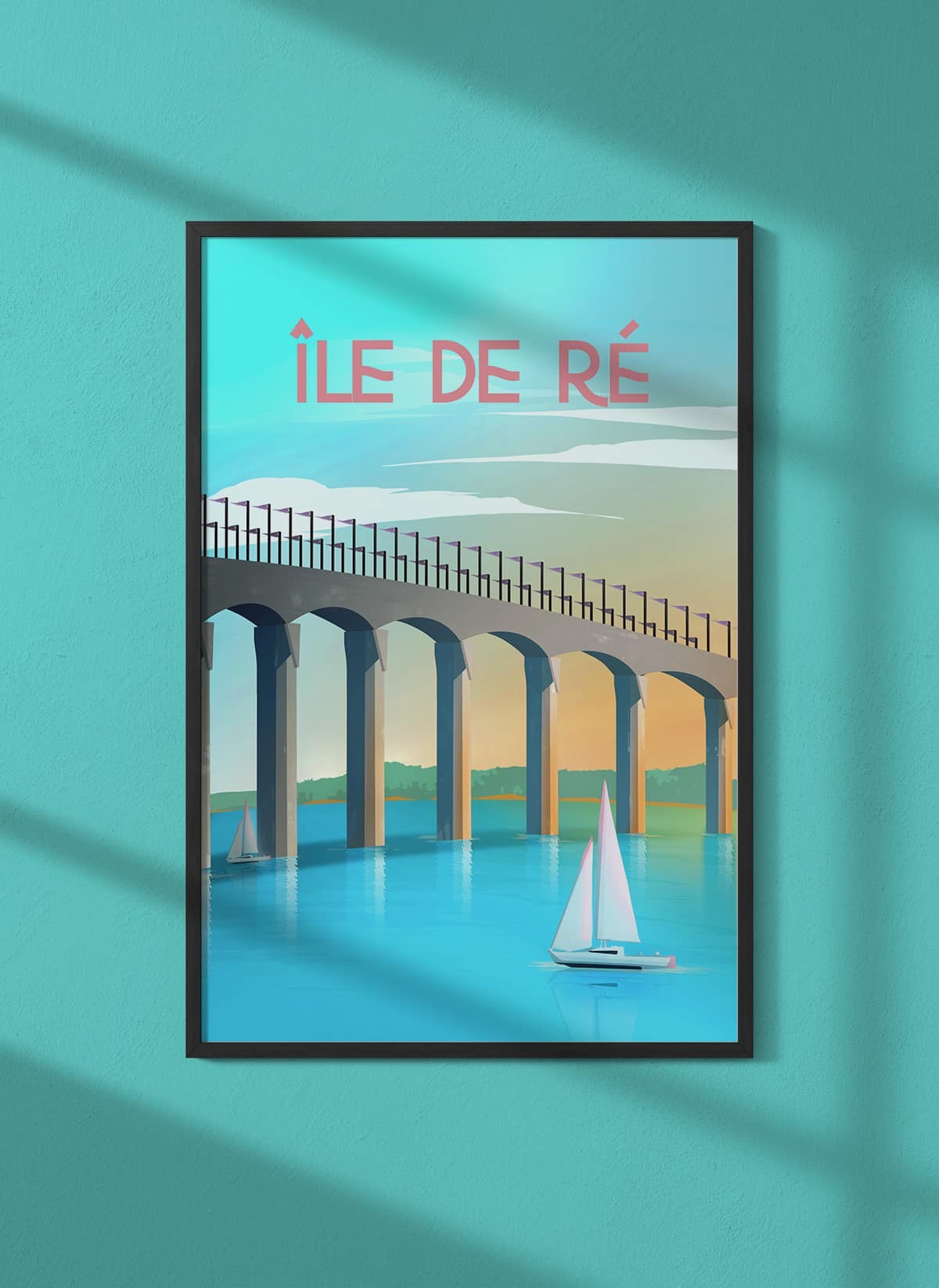 Affiche ville Île de Ré
