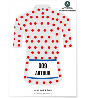 Affiche maillot de cyclisme à personnaliser