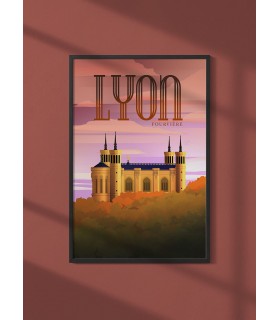 Affiche ville Lyon Fourvière 2