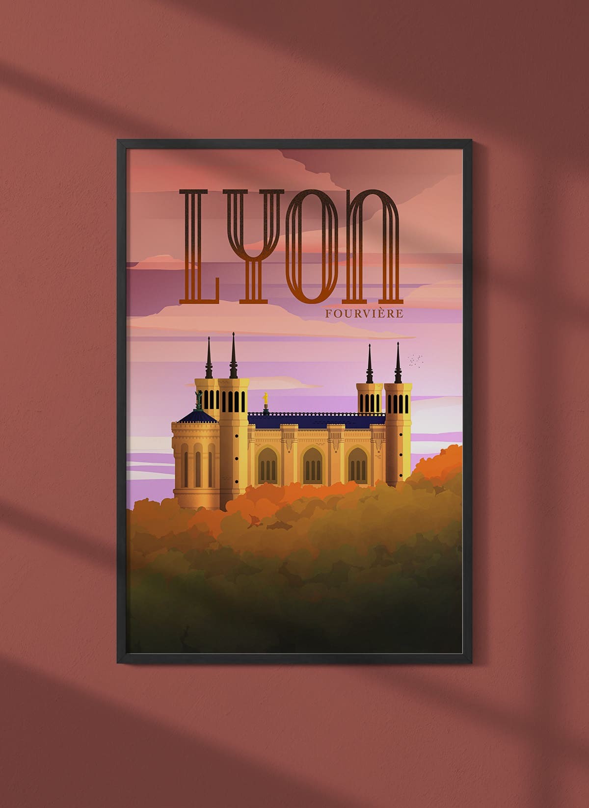 Affiche ville Lyon Fourvière 2