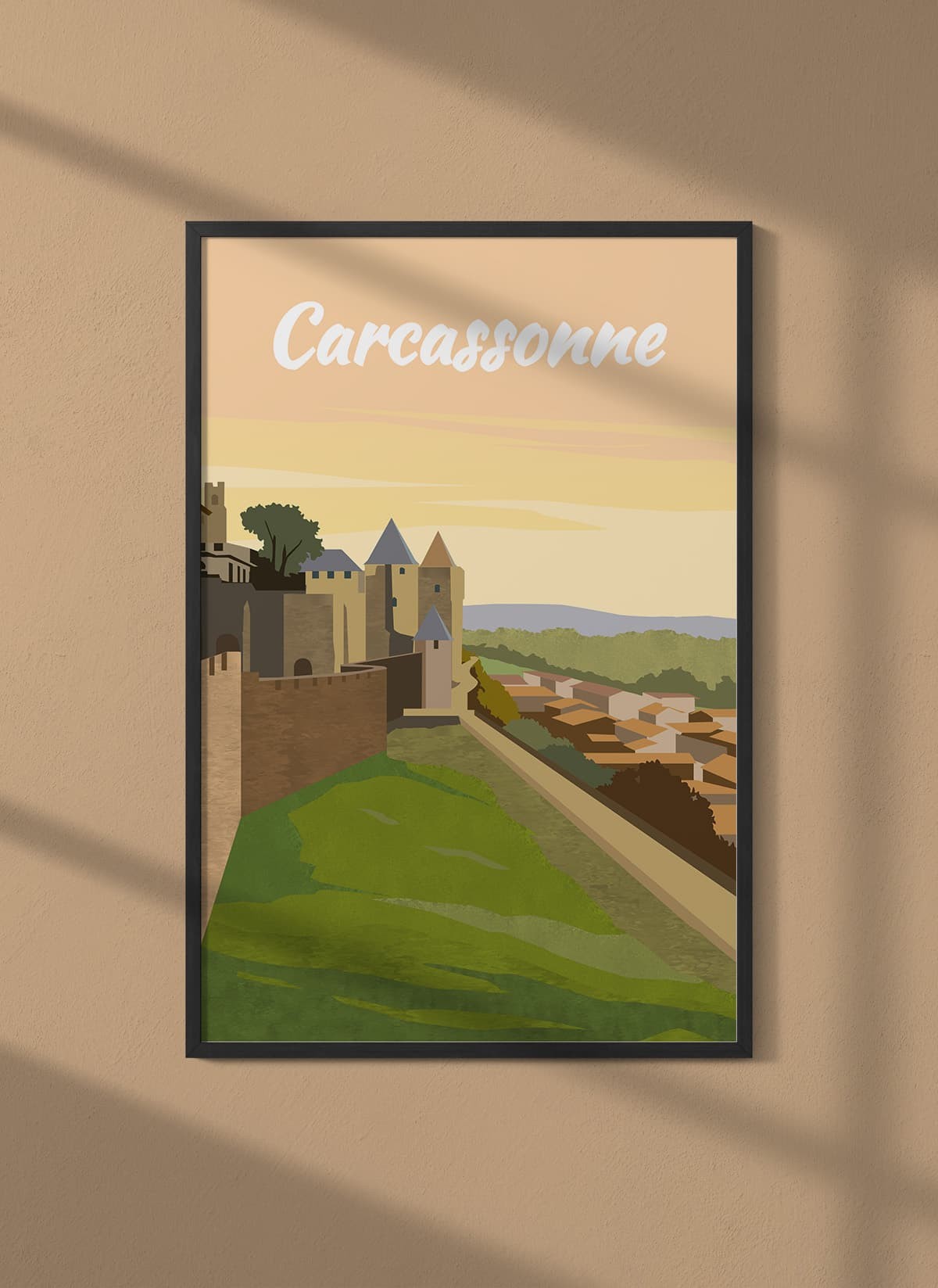 Affiche ville Carcassonne
