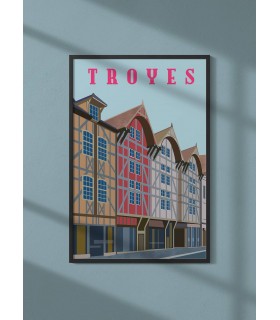 Affiche ville Troyes