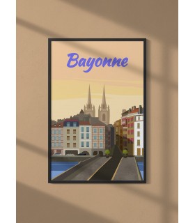 Affiche ville Bayonne