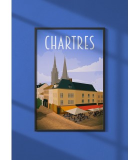 Affiche ville Chartres