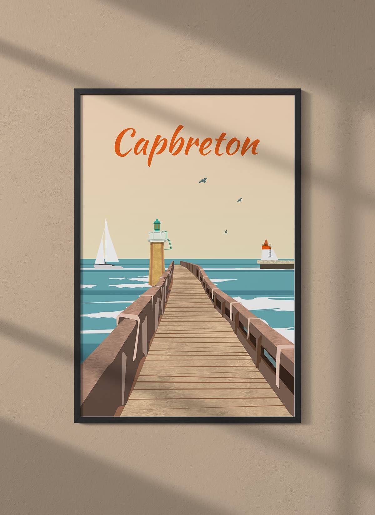 Affiche ville Capbreton