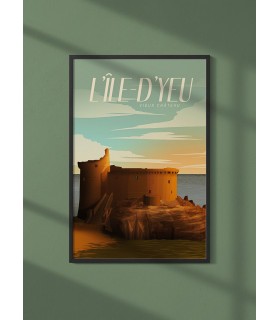 Affiche ville Île d'Yeu