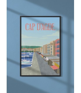 Affiche ville Cap d'Agde