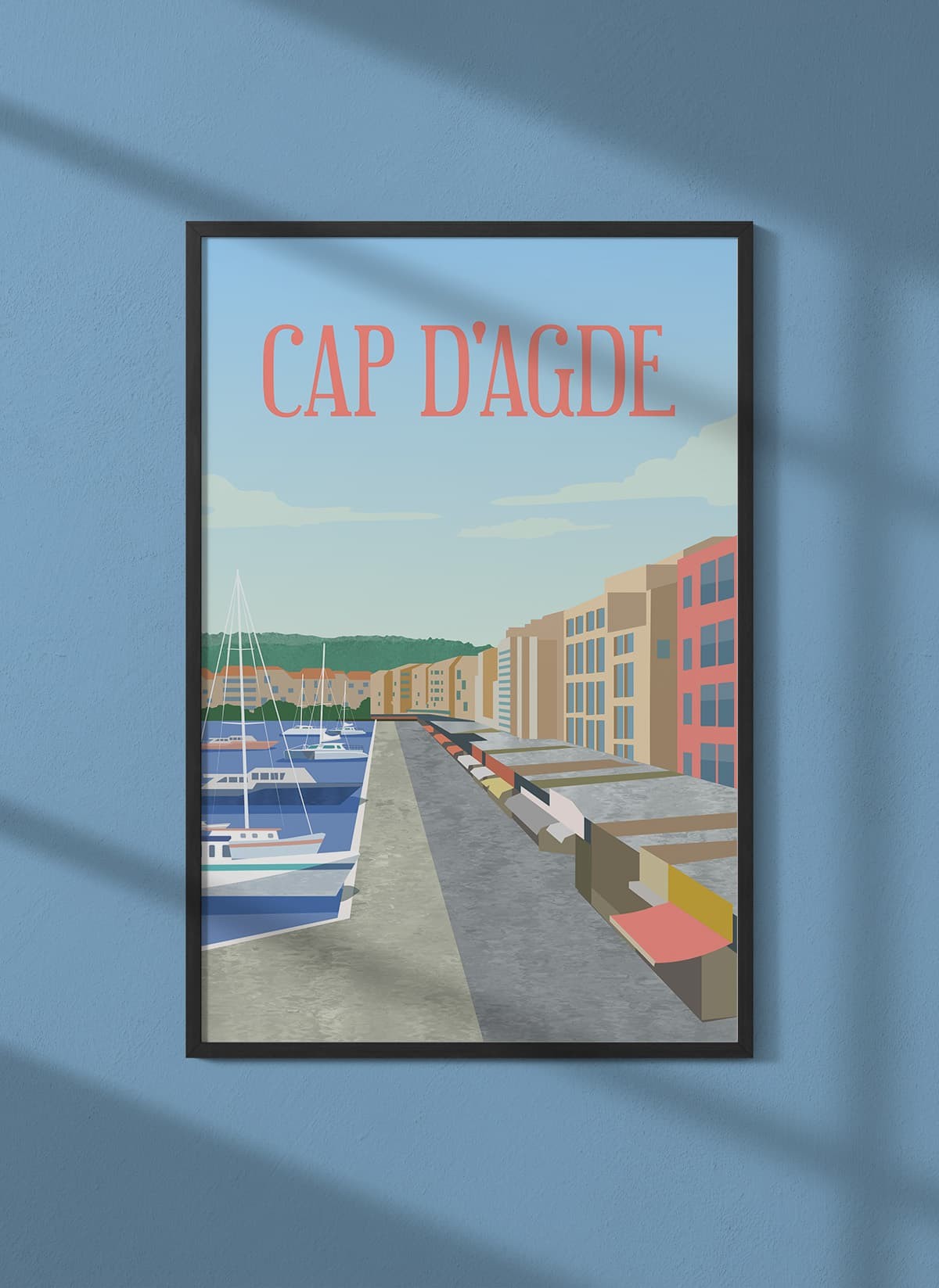 Affiche ville Cap d'Agde