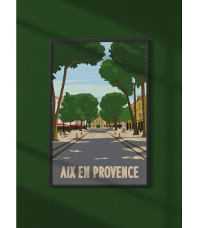 Affiche ville Aix-en-Provence
