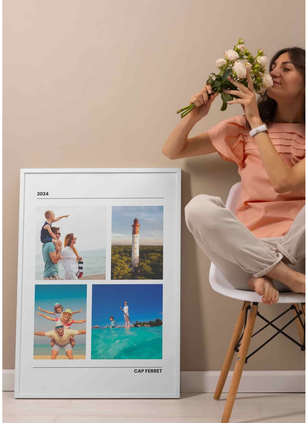 Poster photo personnalisé avec Vos Photos de Vacances