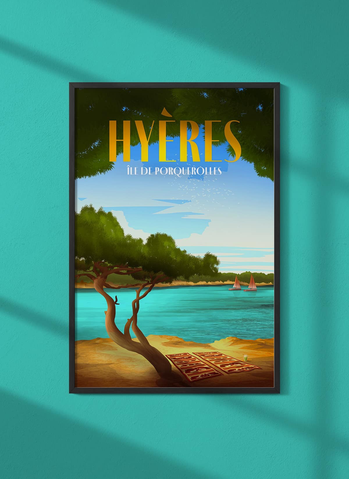 Affiche ville Hyères