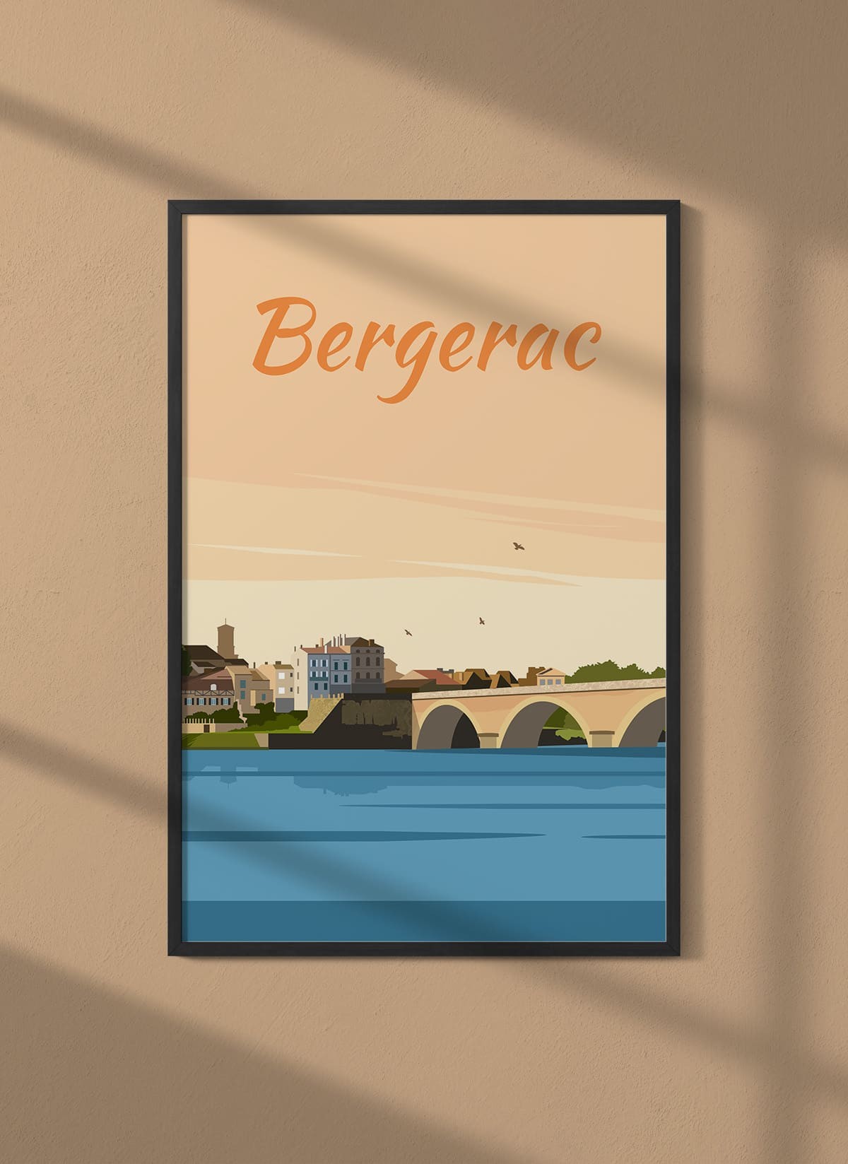 Affiche ville Bergerac