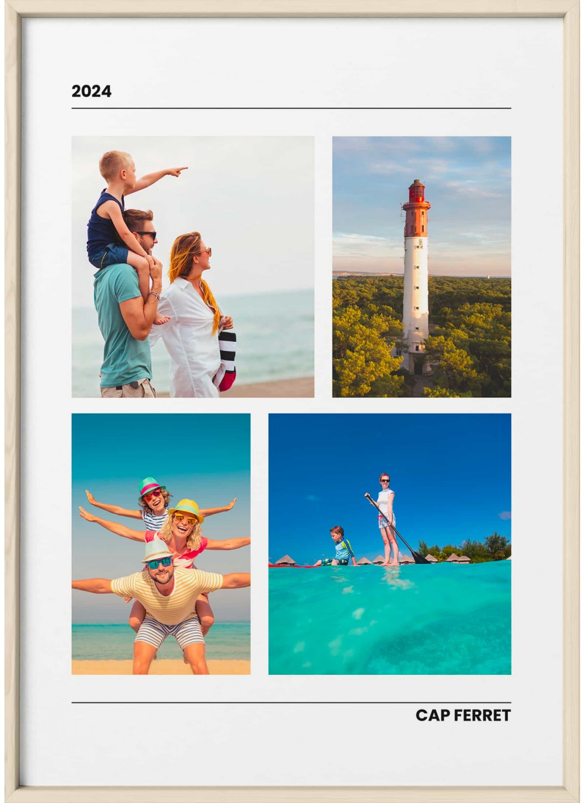 Poster photo personnalisé avec Vos Photos de Vacances
