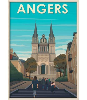 Affiche vintage ville Angers 3