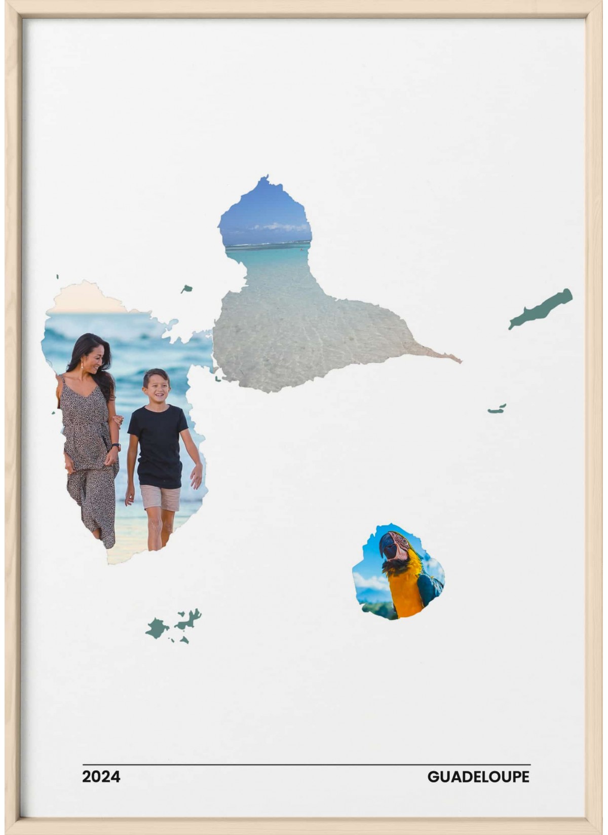 Affiche Personnalisée : La Guadeloupe avec vos photos - L'AFFICHERIE