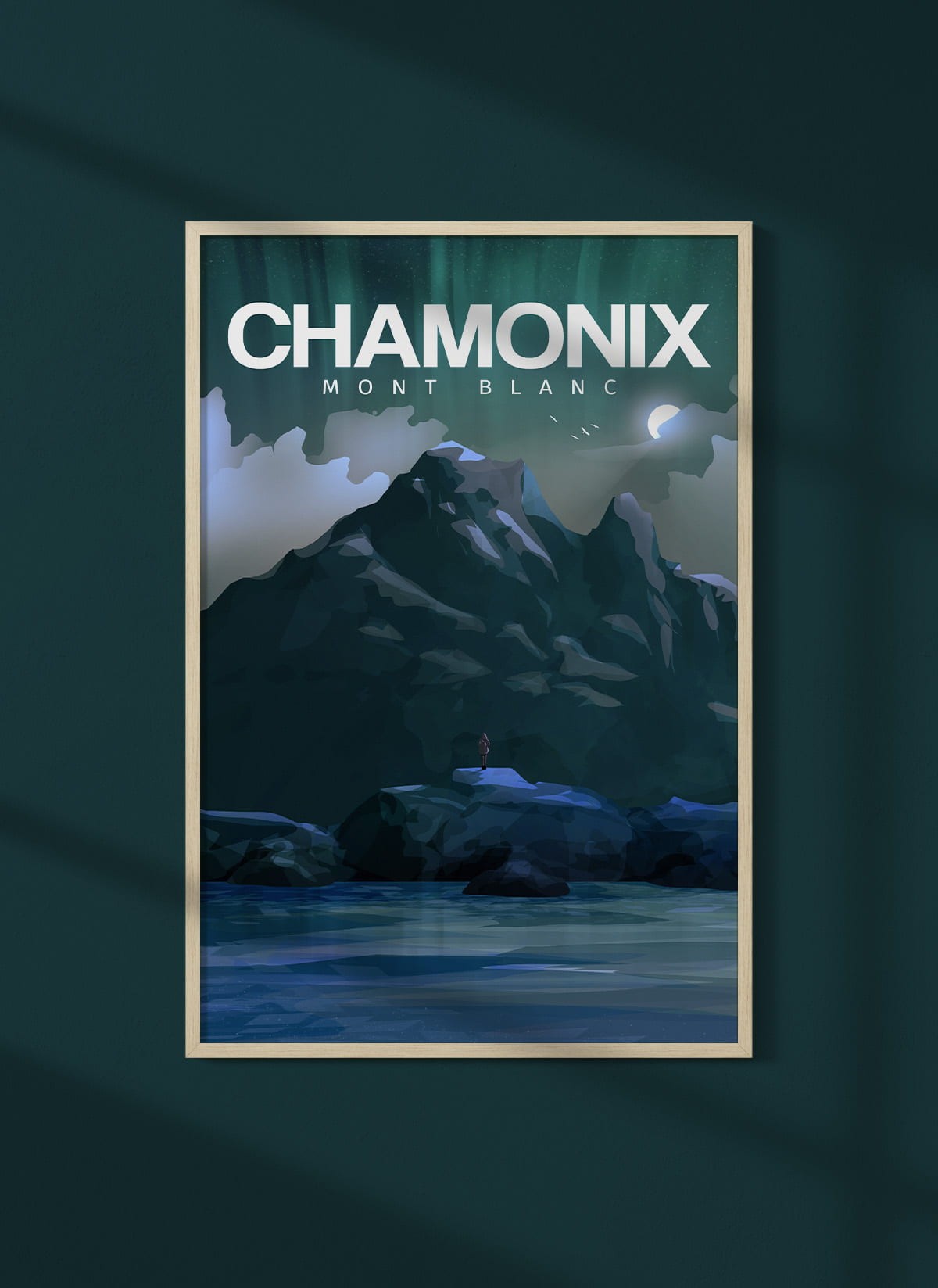 Affiche Chamonix-Mont-Blanc nuit