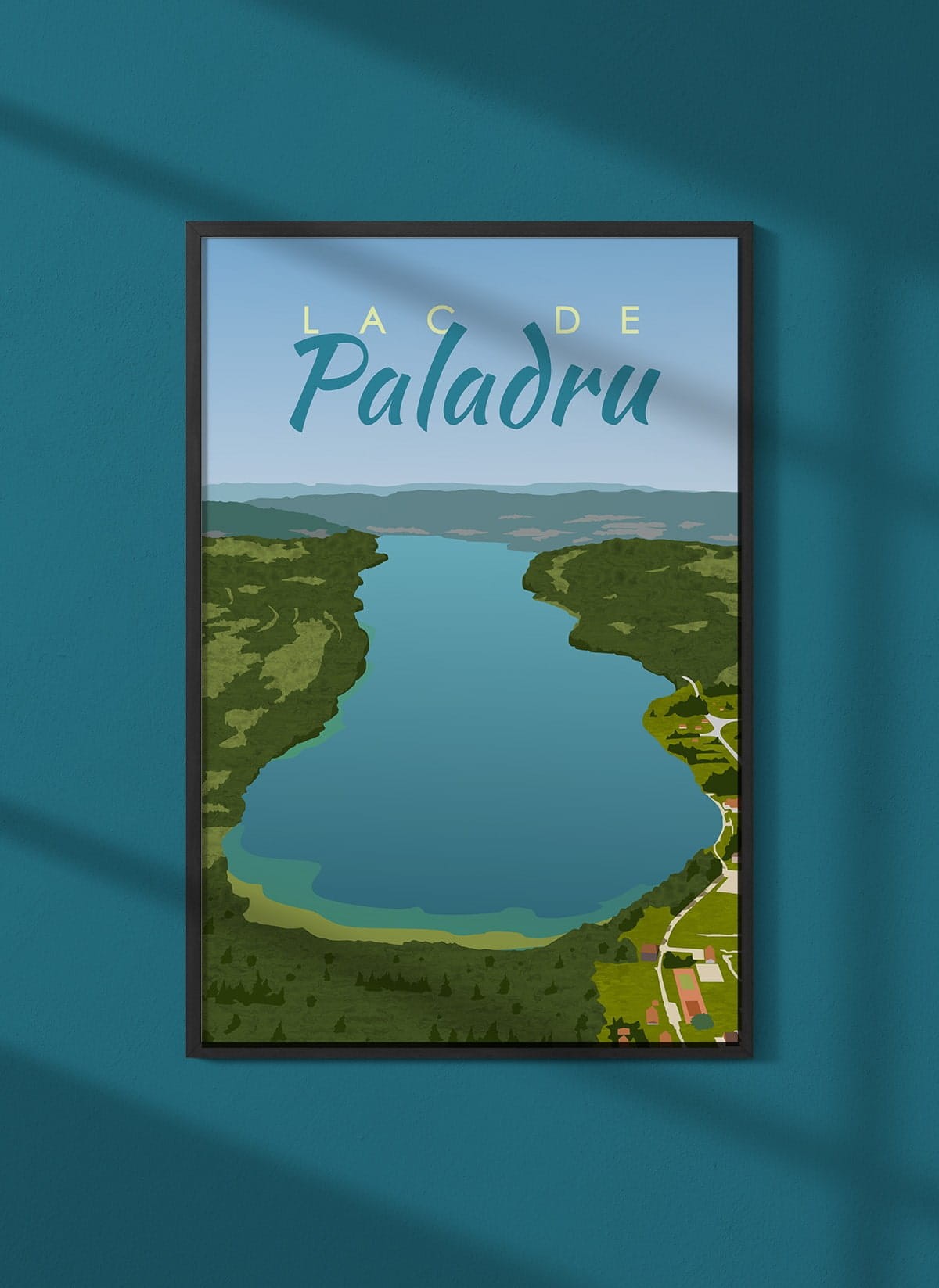 Affiche illustration Lac de Paladru