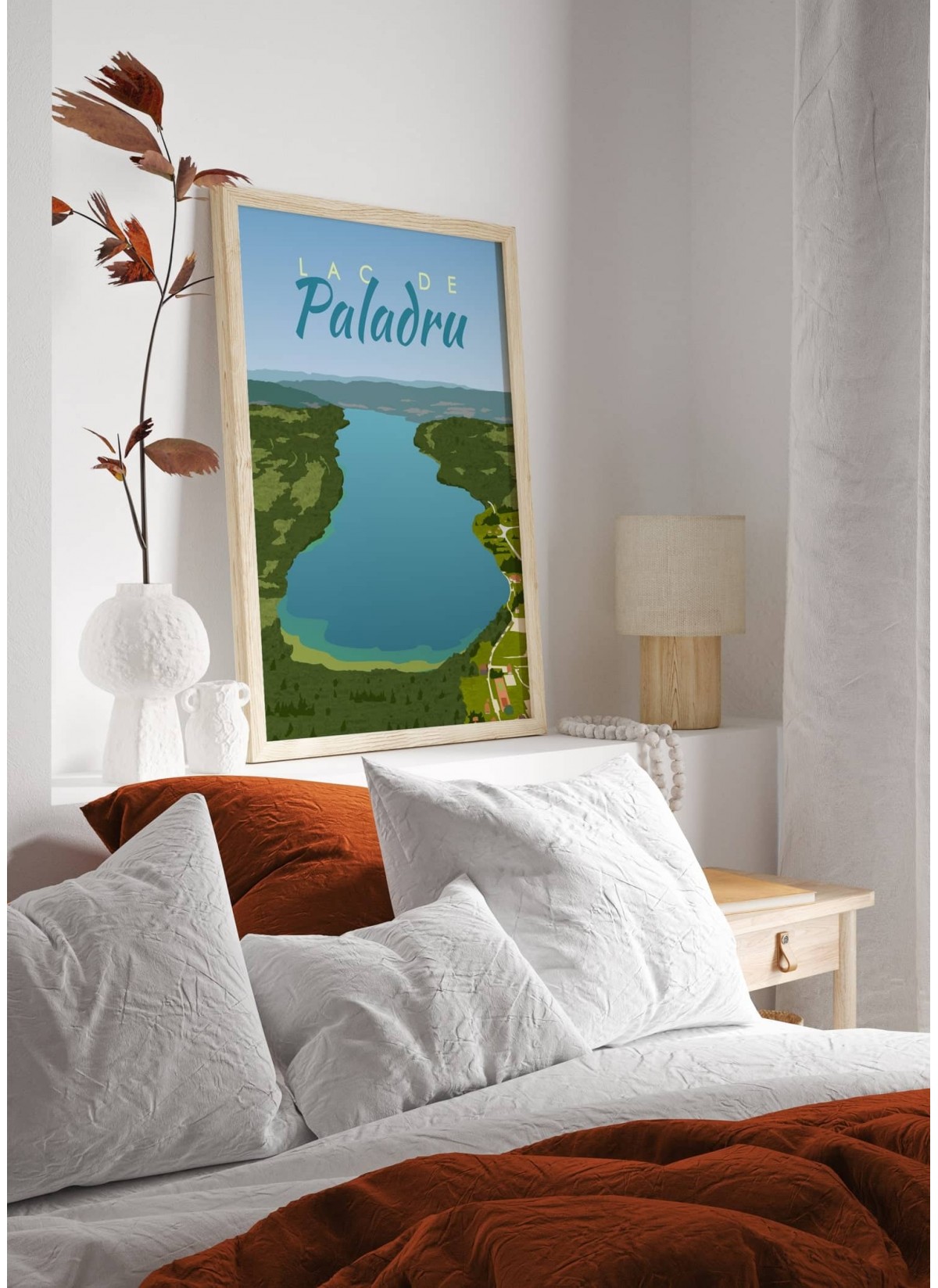 Affiche illustration Lac de Paladru