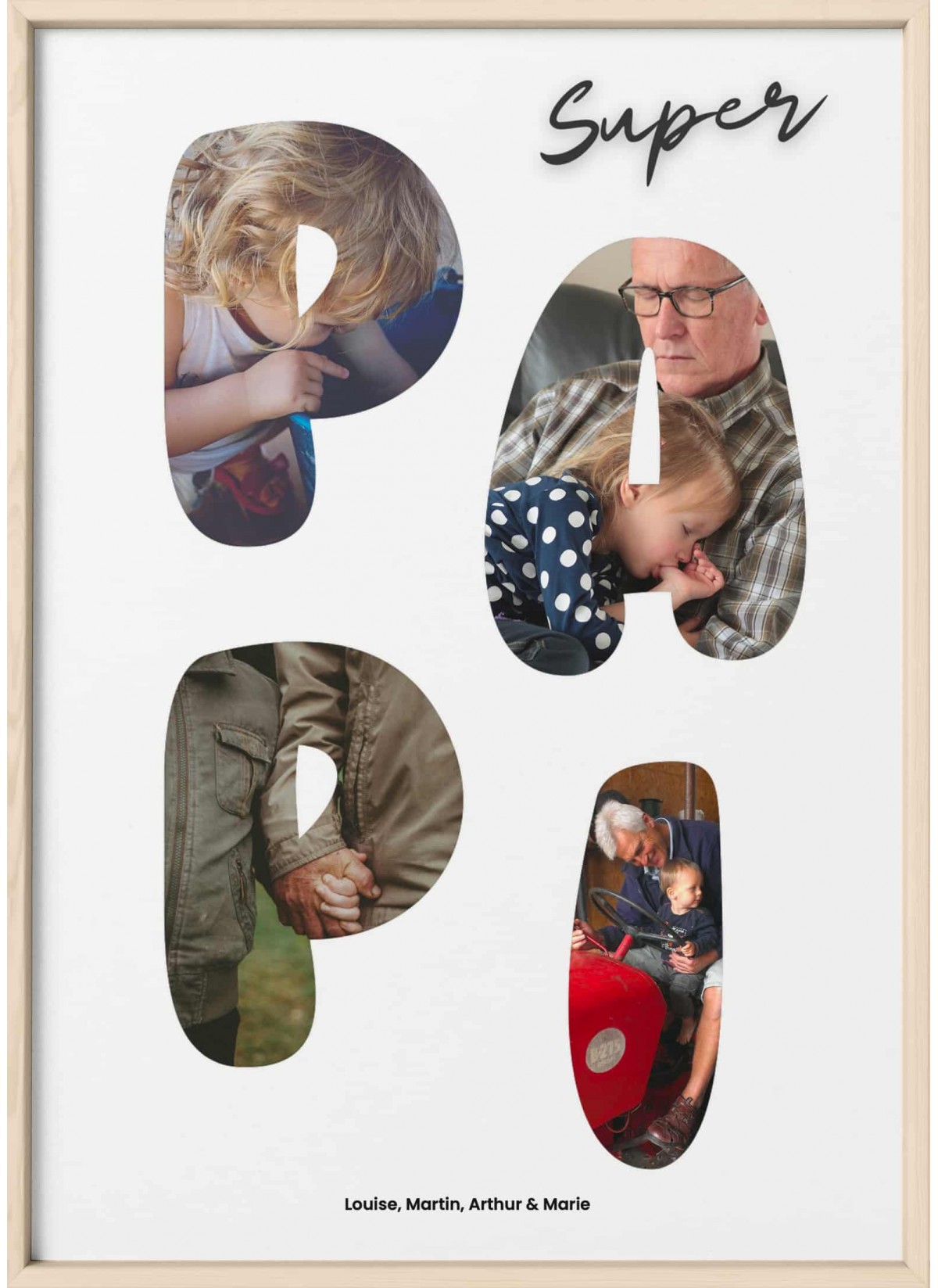 Affiche Personnalisée PAPI avec Photos – un cadeau unique