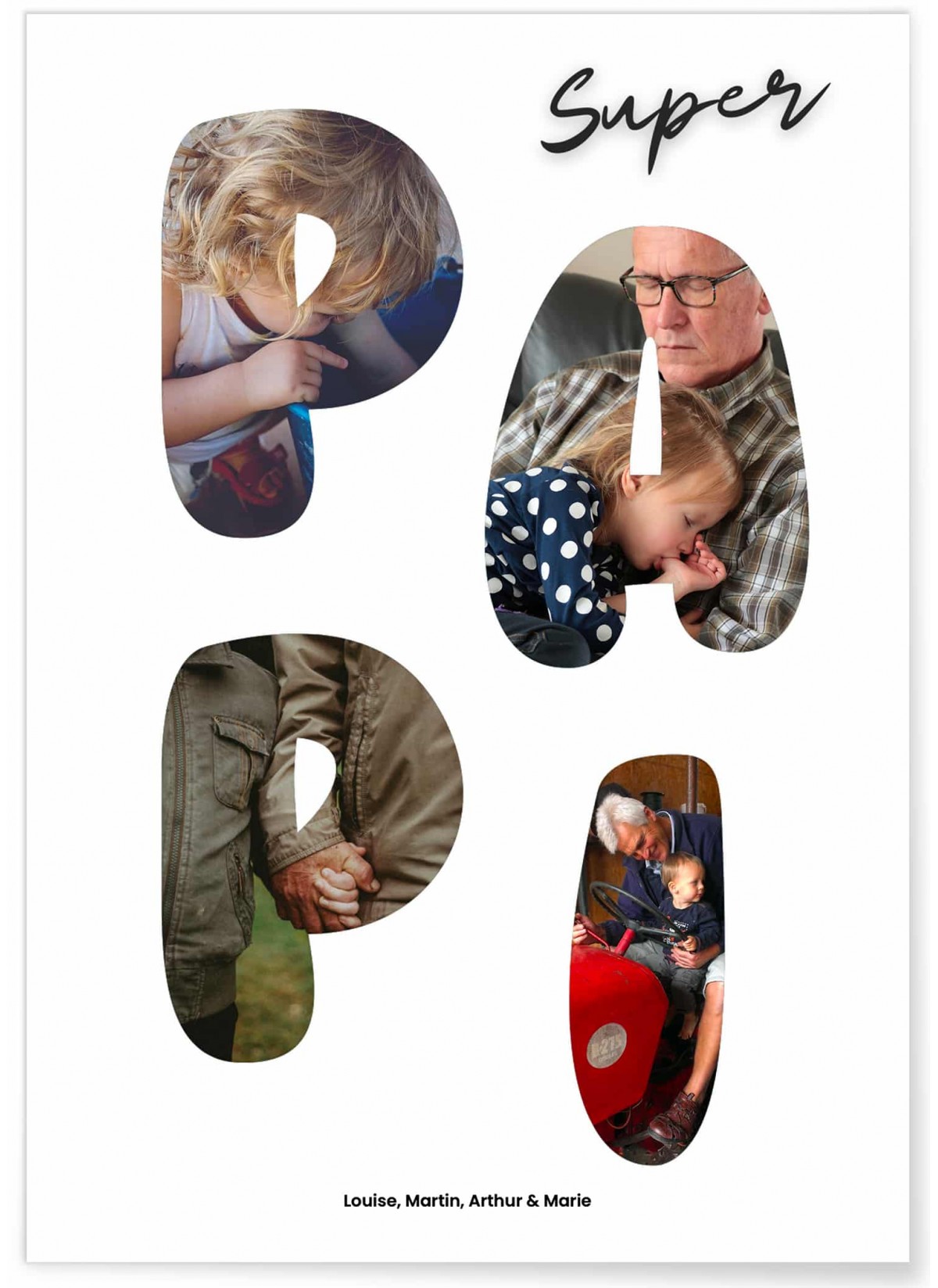 Affiche Personnalisée PAPI avec Photos – un cadeau unique