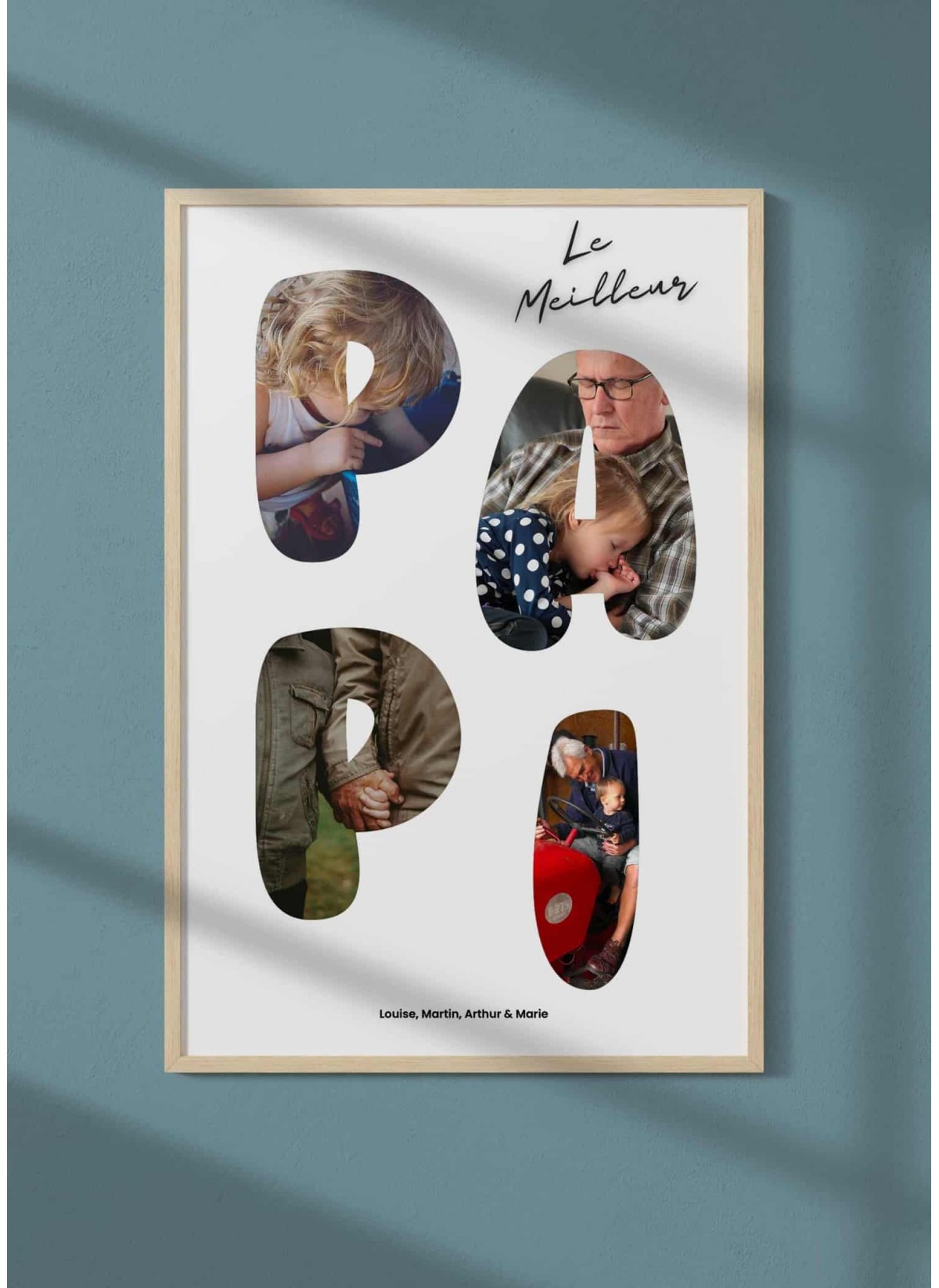 Affiche Personnalisée PAPI avec Photos – un cadeau unique