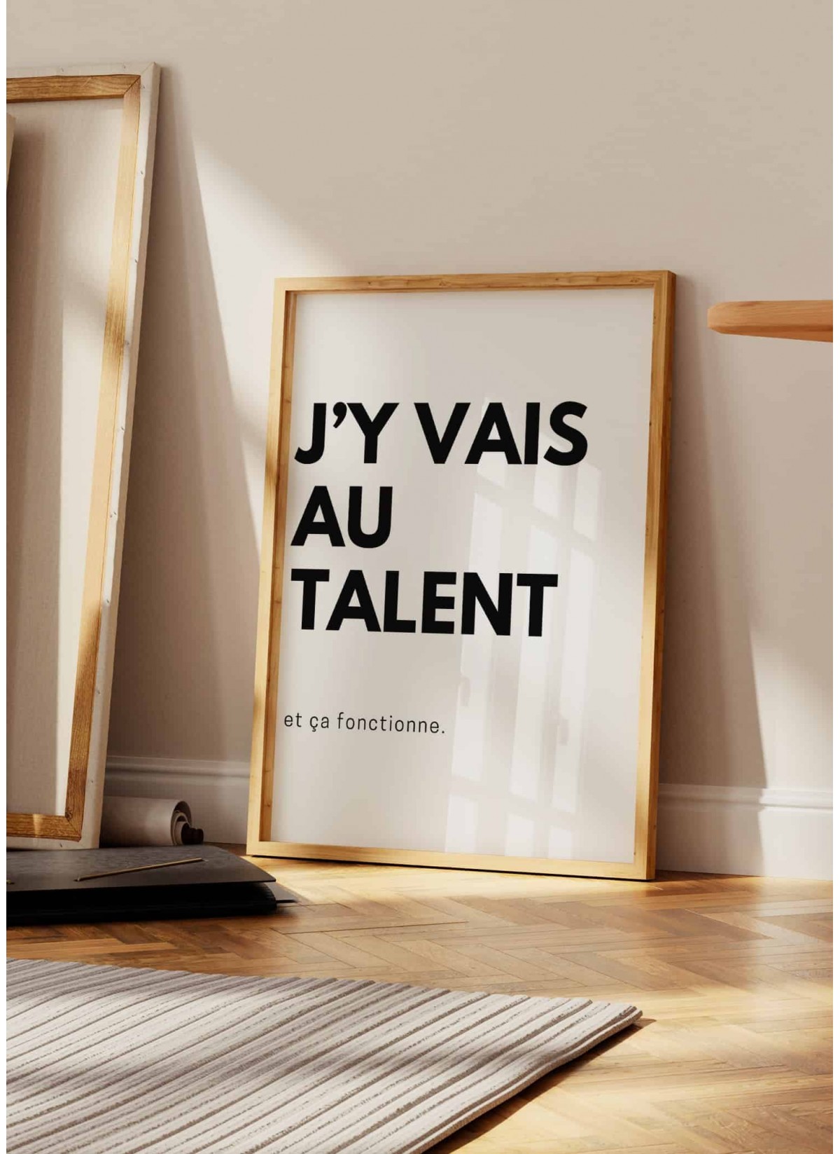 Affiche J'y vais au talent, déco murale drôle|  L’Afficherie