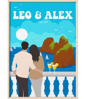 Affiche couple de dos