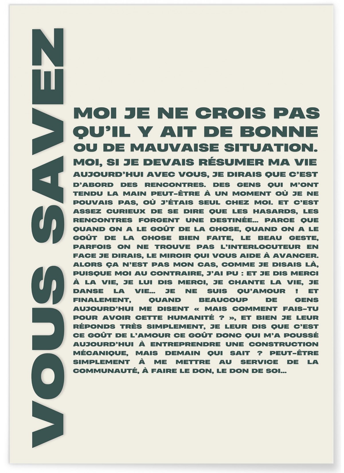 Affiche "Vous savez... 2"