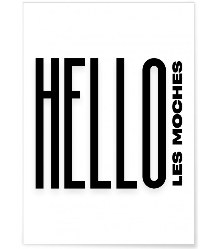 Affiche Hello les moches, affiche Humour |  L’Afficherie