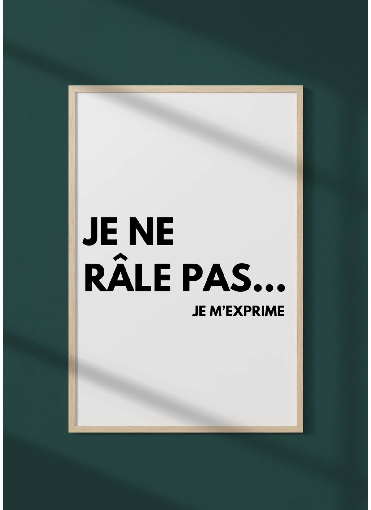 Affiche Je ne râle pas je m'exprime, affiche Humour |  L’Afficherie