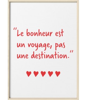 Affiche Le bonheur est un voyage