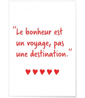 Affiche Le bonheur est un voyage