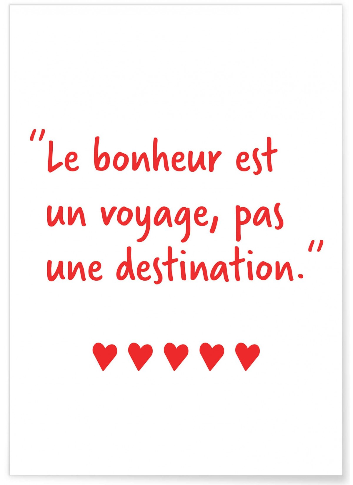Affiche Le bonheur est un voyage