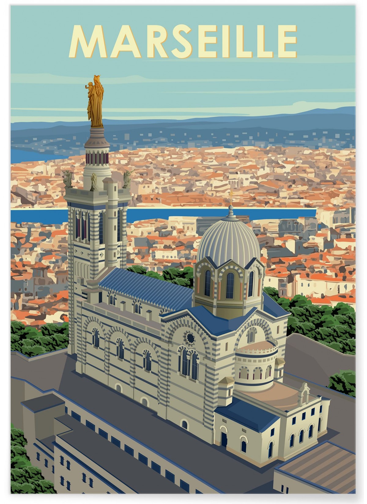 Affiche ville Marseille 3