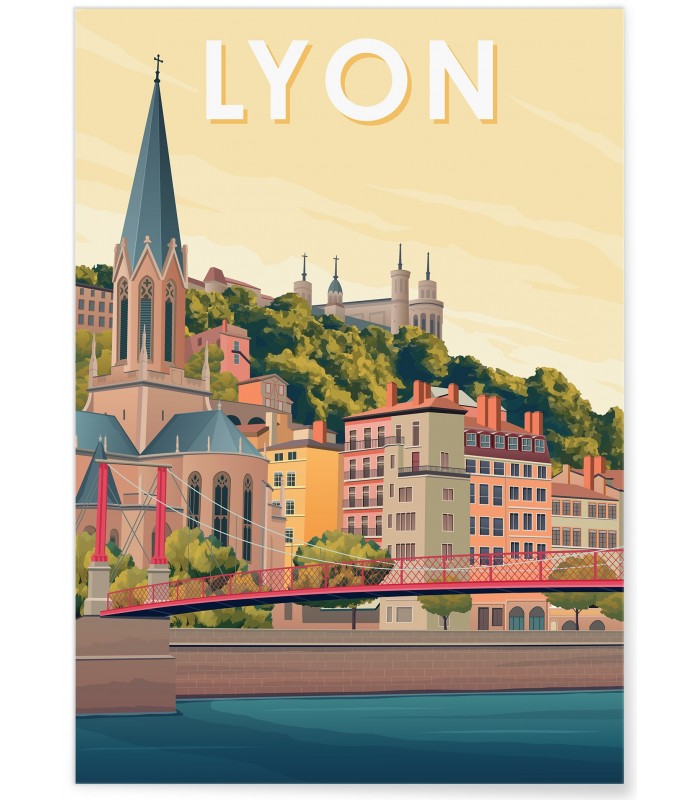 Affiche ville Lyon 5