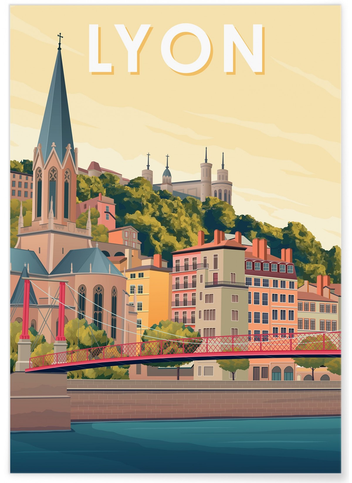 Affiche ville Lyon 5