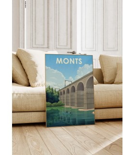 Affiche ville Monts