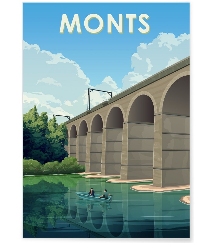 Affiche ville Monts