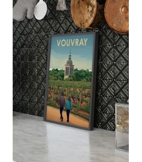 Affiche ville Vouvray