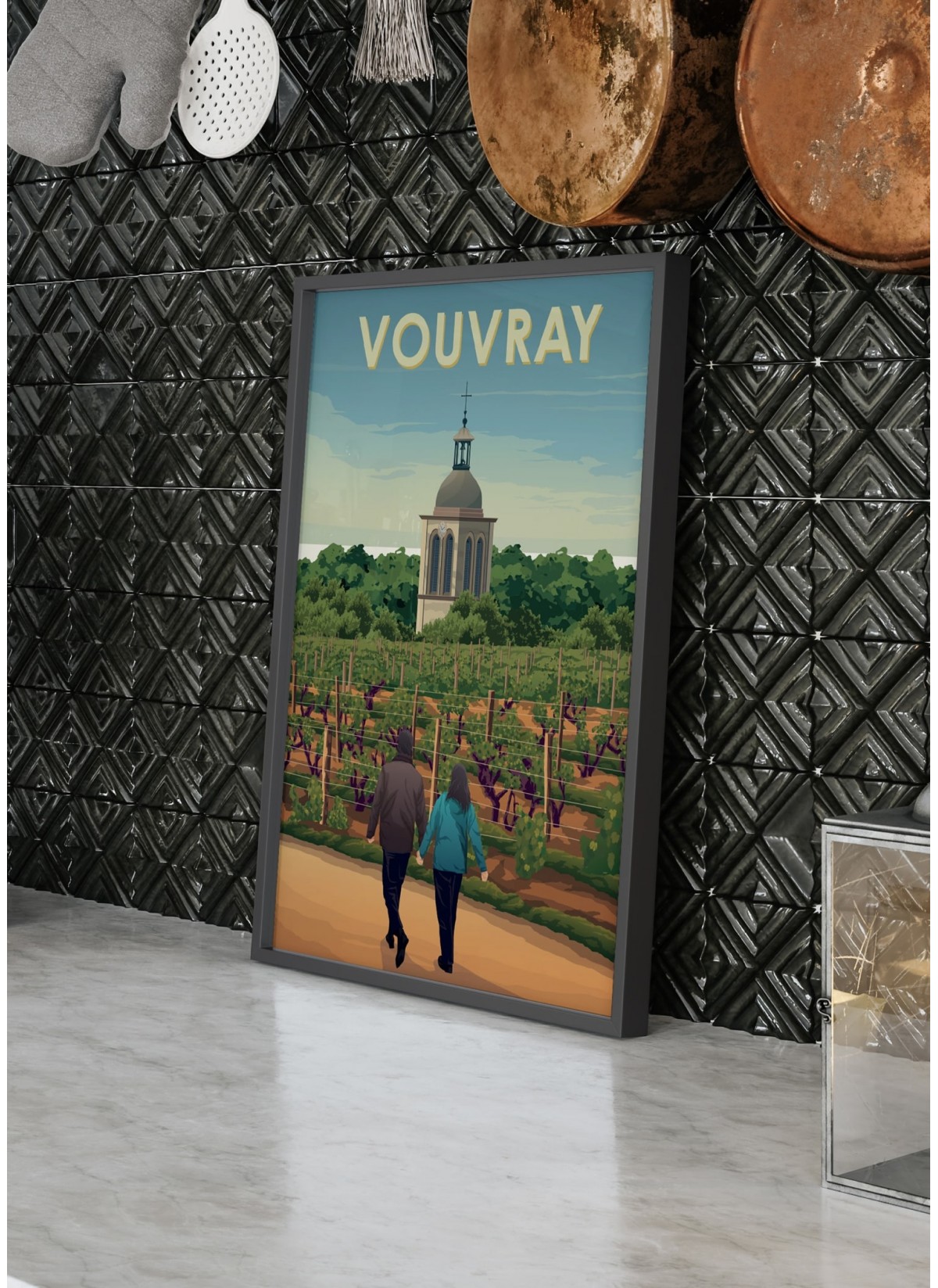 Affiche ville Vouvray