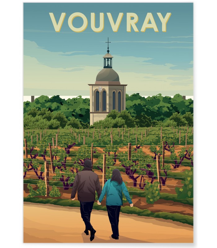 Affiche ville Vouvray