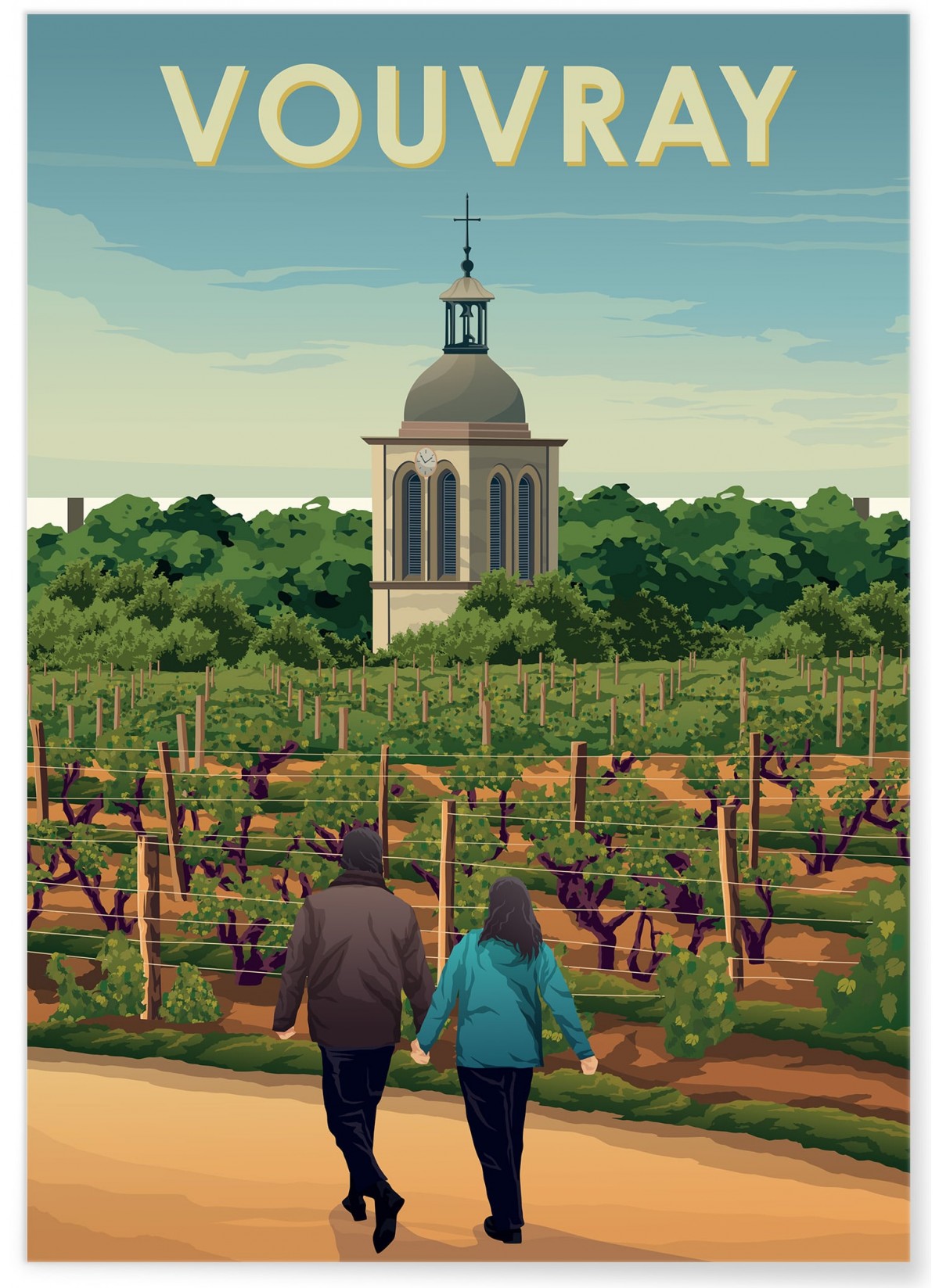 Affiche ville Vouvray