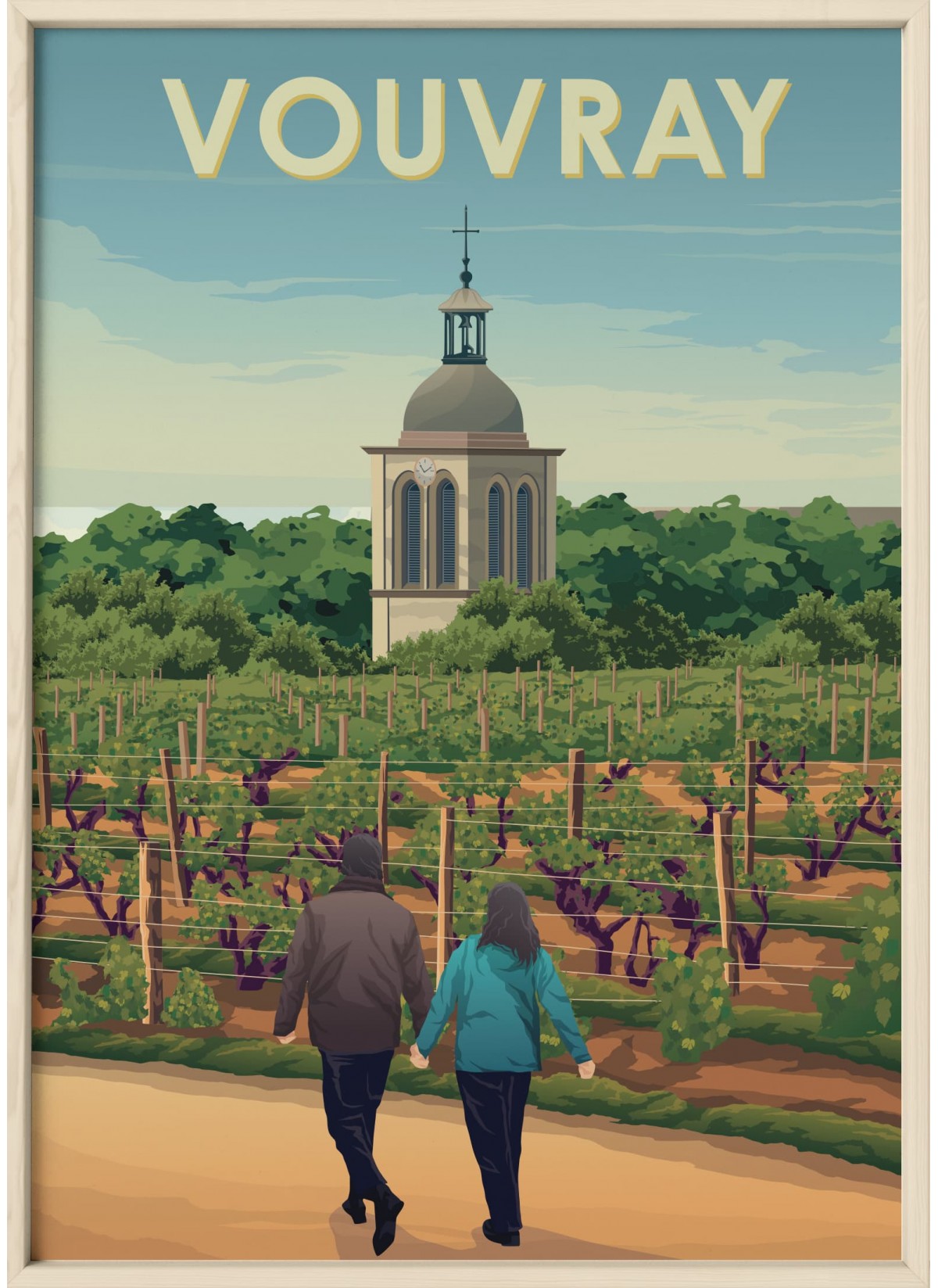 Affiche ville Vouvray