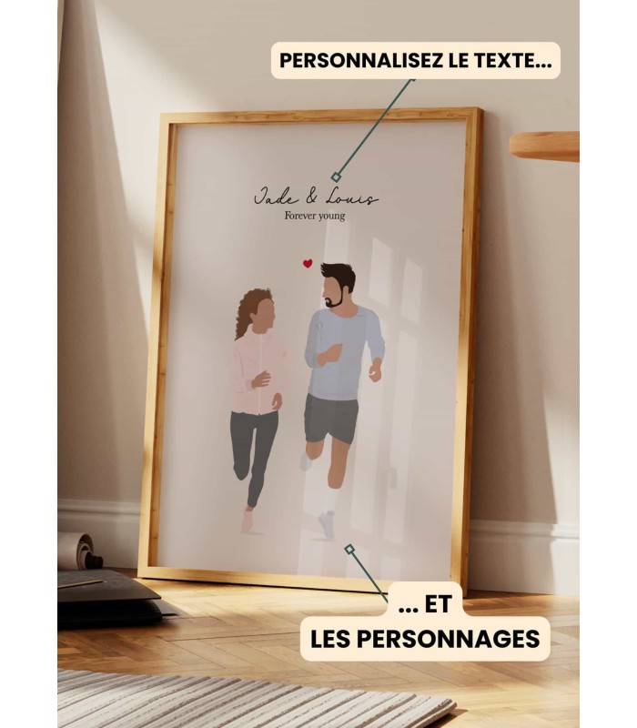 Affiche running en couple